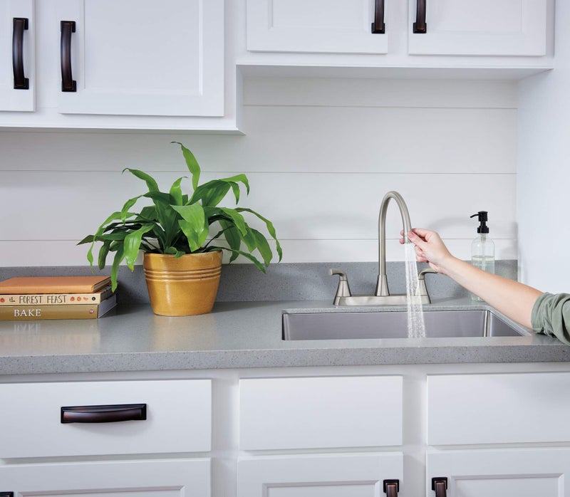 Peerless P2935LF-SS Parkwood Two Handle Kitchen Faucet Deck-Mount, Stainless - Image 4